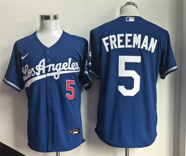 Men's Royal Los Angeles Dodgers #5 Freddie Freeman 2026 Gold Collection Stadium Stitched Baseball Jersey